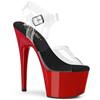 Pleaser - ADORE708 Sandale à bride à la cheville - Transparent/Noir Product image